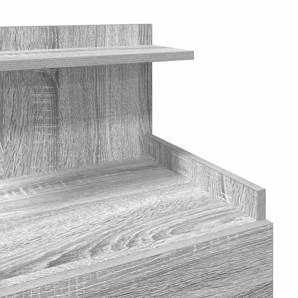 Nachtkastjes 2 st met 2 lades grijs sonoma eiken 40x36,5x62 cm