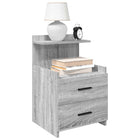 Nachtkastjes 2 stuks grijs sonoma eiken 40x36,5x62 cm
