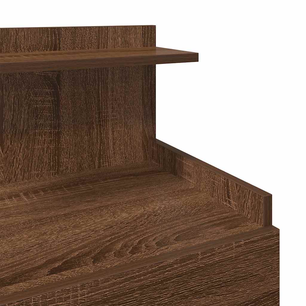 Nachtkastjes 2 st met 2 lades bruin eikenkleurig 40x36,5x62 cm