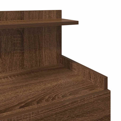 Nachtkastjes 2 st met 2 lades bruin eikenkleurig 40x36,5x62 cm