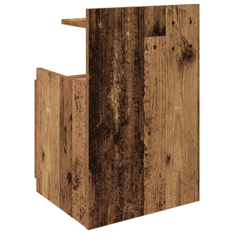 Nachtkastjes 2 st met 2 lades oud houtkleurig 40x36,5x62 cm