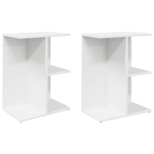 Nachtkastjes 2 st 46,5x29x61 cm bewerkt hout wit