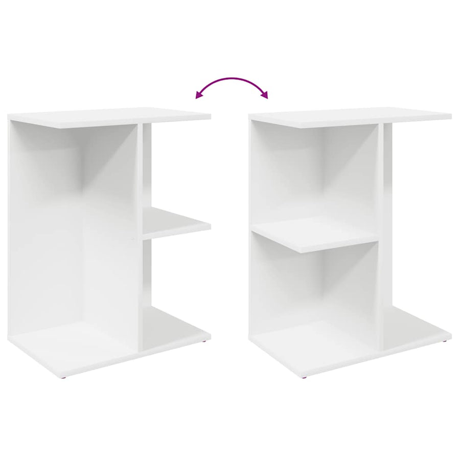 Nachtkastjes 2 st 46,5x29x61 cm bewerkt hout wit