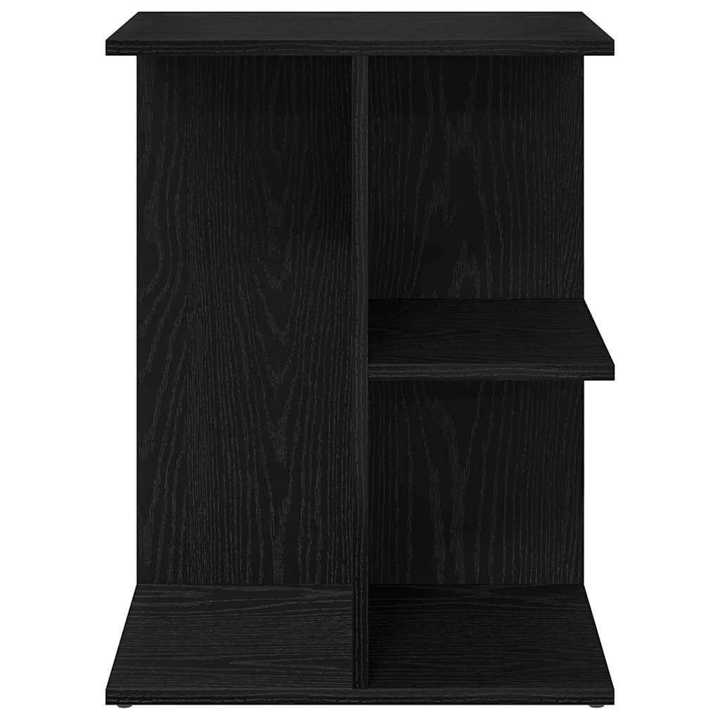 Nachtkastje 46,5x29x61 cm bewerkt hout zwart eikenkleurig