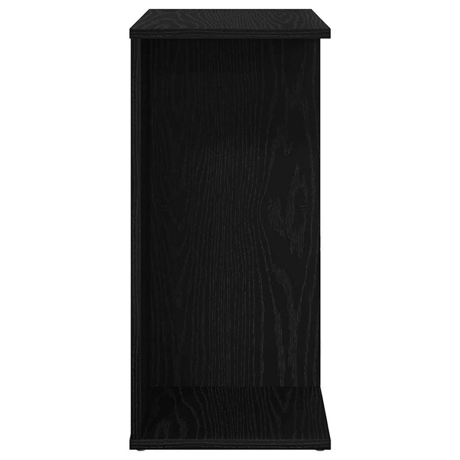 Nachtkastje 46,5x29x61 cm bewerkt hout zwart eikenkleurig