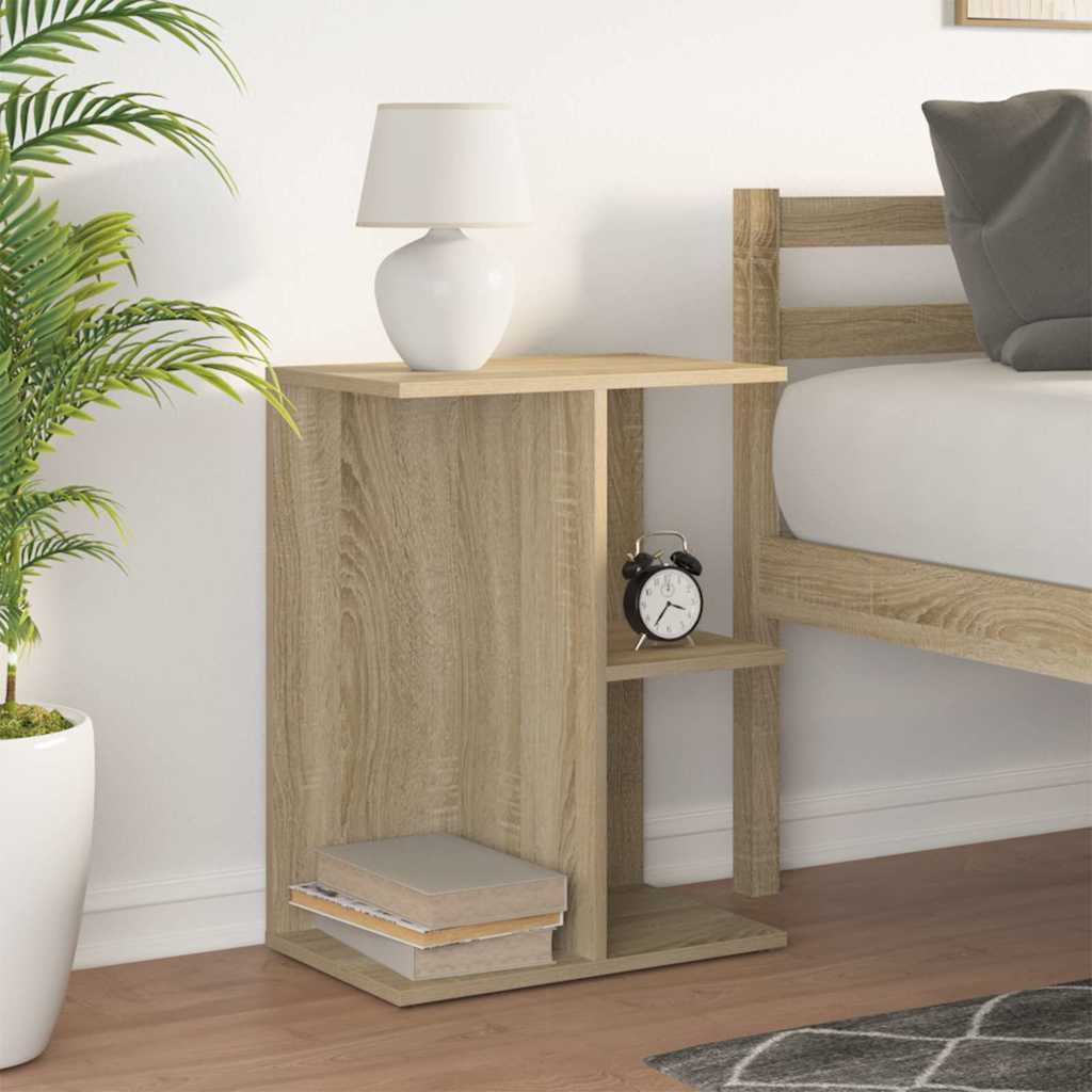 Nachtkastje 46,5x29x61 cm bewerkt hout sonoma eikenkleurig