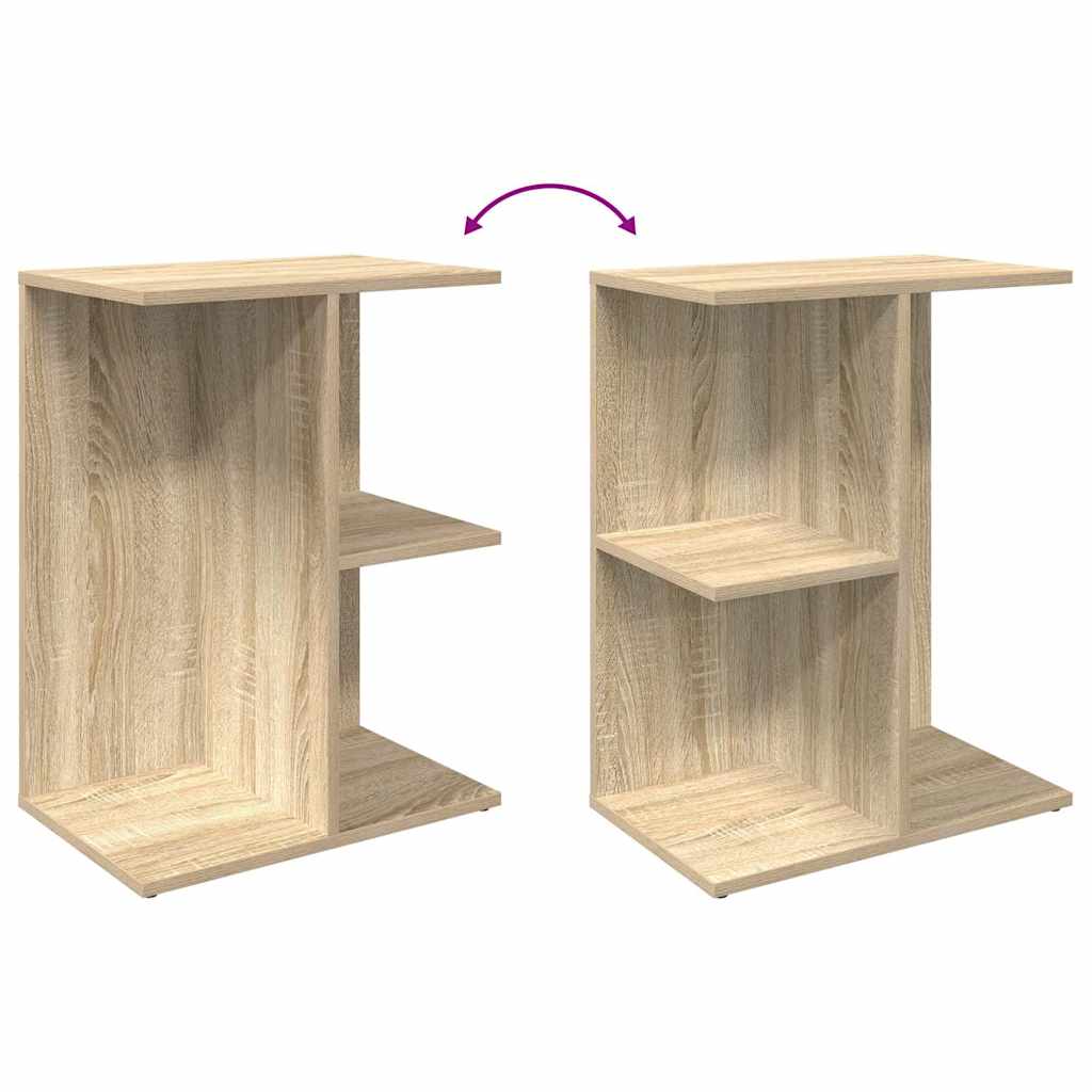 Nachtkastje 46,5x29x61 cm bewerkt hout sonoma eikenkleurig