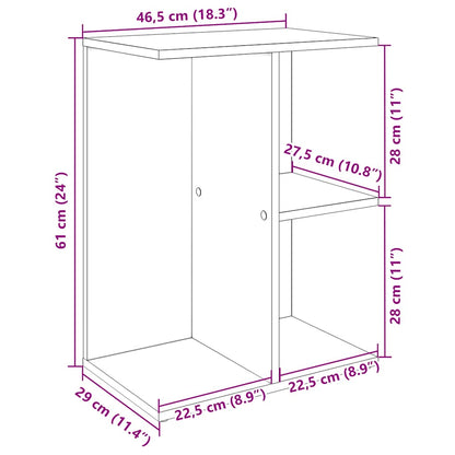 Nachtkastje 46,5x29x61 cm bewerkt hout sonoma eikenkleurig