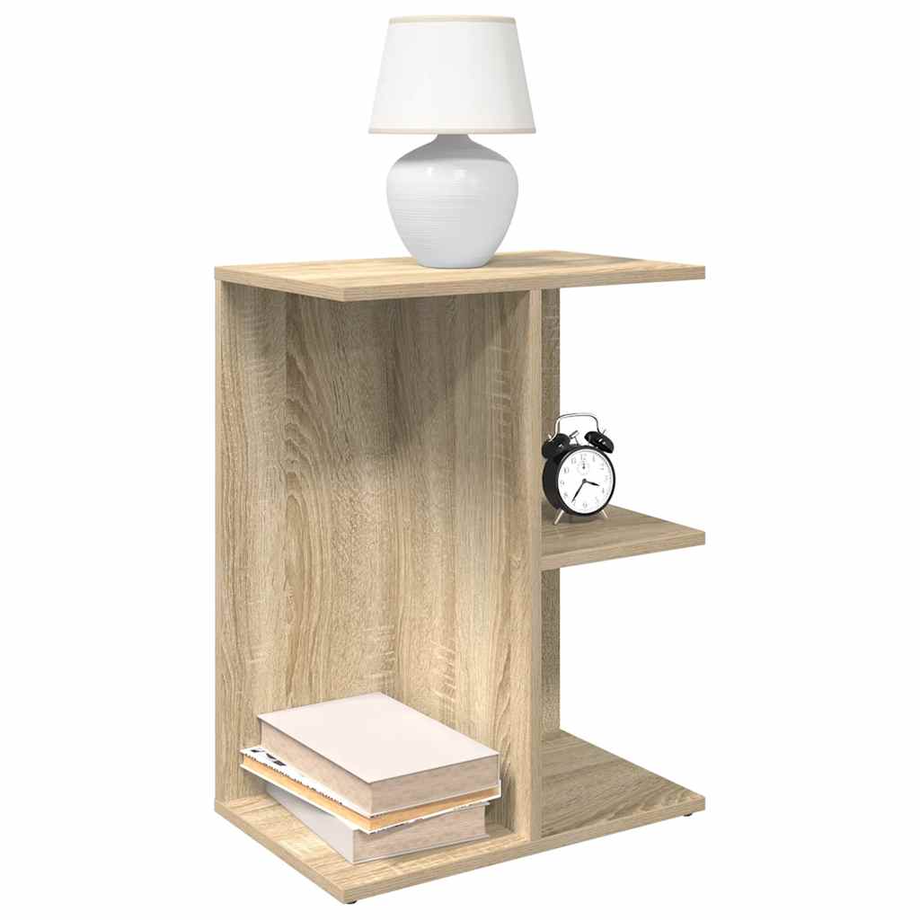 Nachtkastje 46,5x29x61 cm bewerkt hout sonoma eikenkleurig