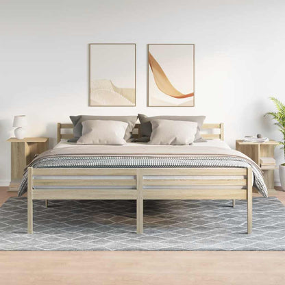 Nachtkastjes 2 st 46,5x29x61 cm bewerkt hout sonoma eikenkleur