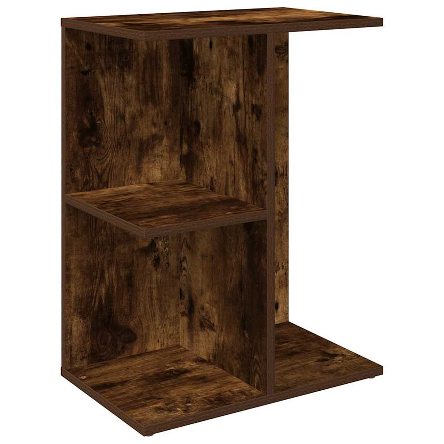 Nachtkastje 46,5x29x61 cm bewerkt hout gerookt eikenkleurig