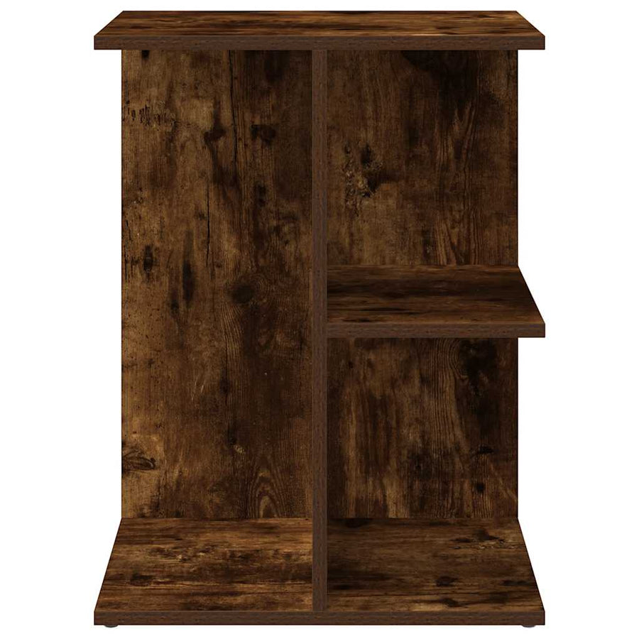 Nachtkastje 46,5x29x61 cm bewerkt hout gerookt eikenkleurig