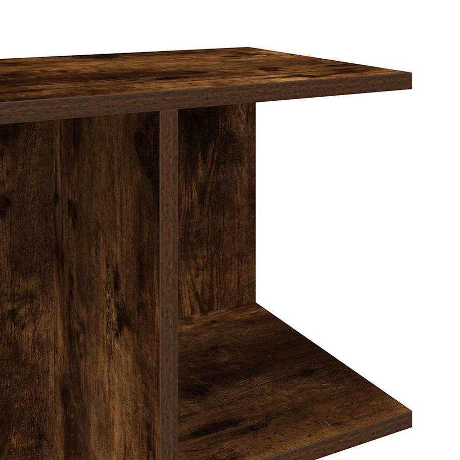Nachtkastjes 2 st 46,5x29x61 cm bewerkt hout gerookt eikenkleur