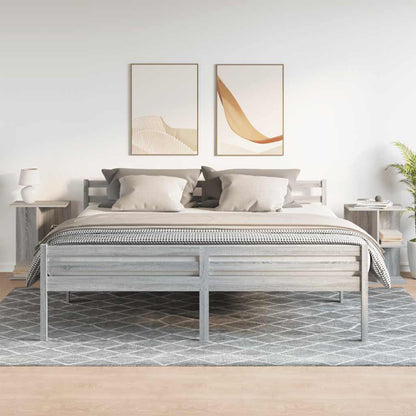 Nachtkastjes 2 st 46,5x29x61 cm bewerkt hout grijs sonoma eiken