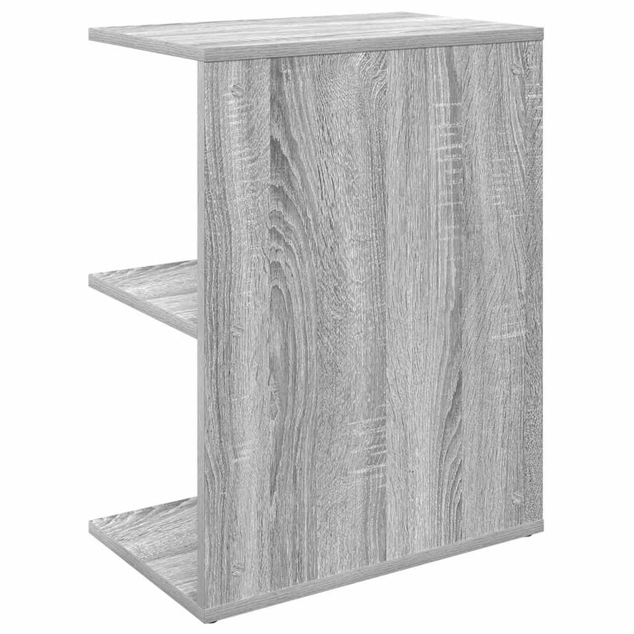 Nachtkastjes 2 st 46,5x29x61 cm bewerkt hout grijs sonoma eiken