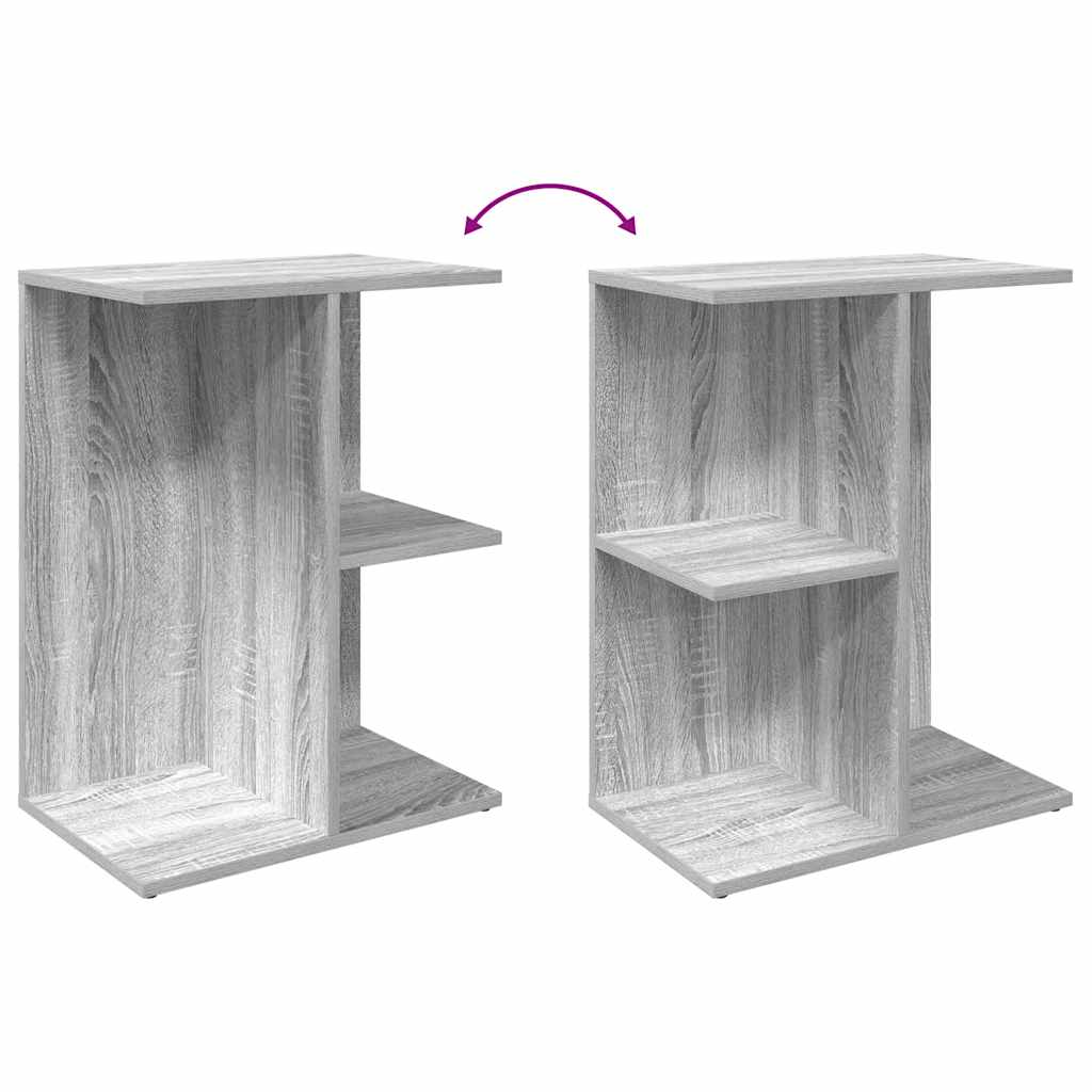 Nachtkastjes 2 st 46,5x29x61 cm bewerkt hout grijs sonoma eiken