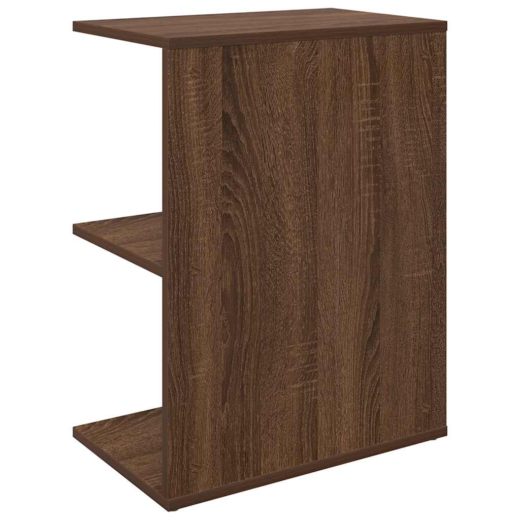 Nachtkastjes 2 st 46,5x29x61 cm bewerkt hout bruin eikenkleur