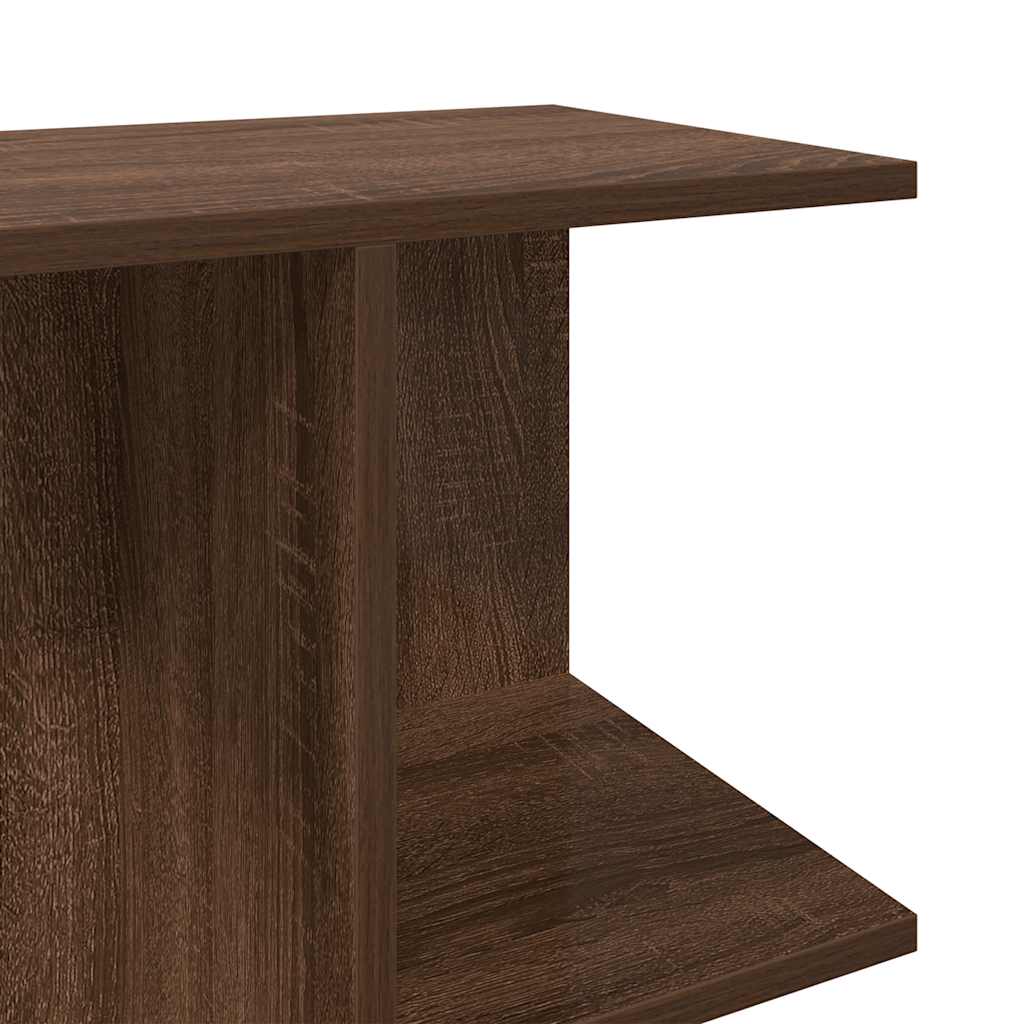 Nachtkastjes 2 st 46,5x29x61 cm bewerkt hout bruin eikenkleur