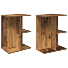 Nachtkastjes 2 st 46,5x29x61 cm bewerkt hout oud houtkleurig