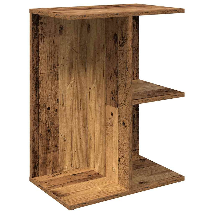 Nachtkastjes 2 st 46,5x29x61 cm bewerkt hout oud houtkleurig