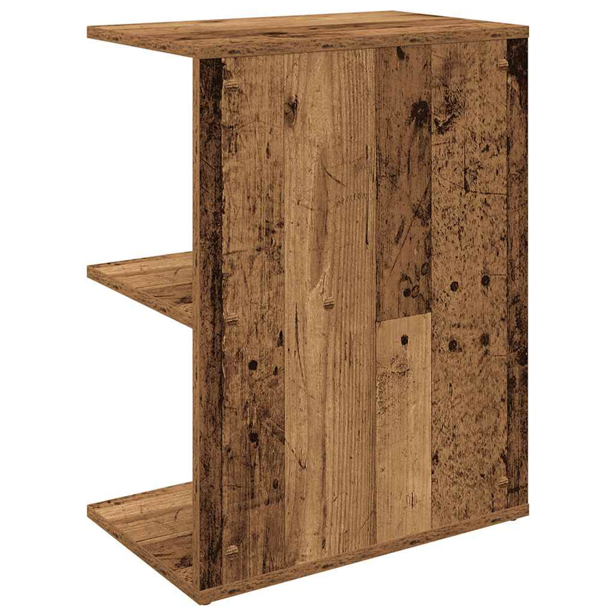 Nachtkastjes 2 st 46,5x29x61 cm bewerkt hout oud houtkleurig