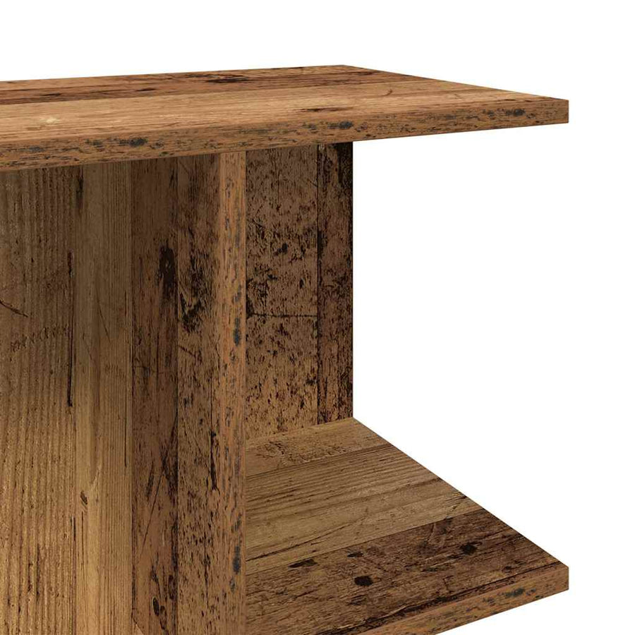 Nachtkastjes 2 st 46,5x29x61 cm bewerkt hout oud houtkleurig