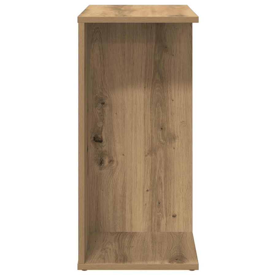 Nachtkastjes 2 st 46,5x29x61 cm bewerkt hout artisanaal eiken