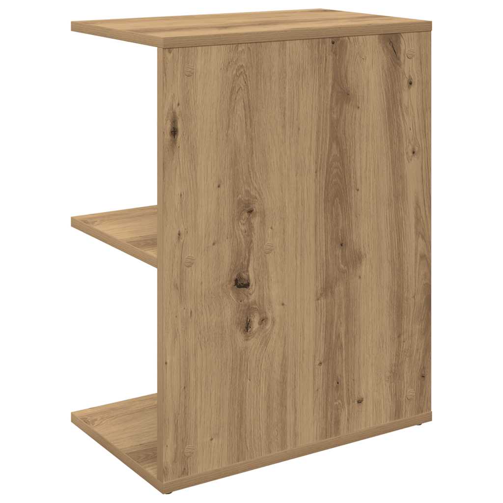 Nachtkastjes 2 st 46,5x29x61 cm bewerkt hout artisanaal eiken
