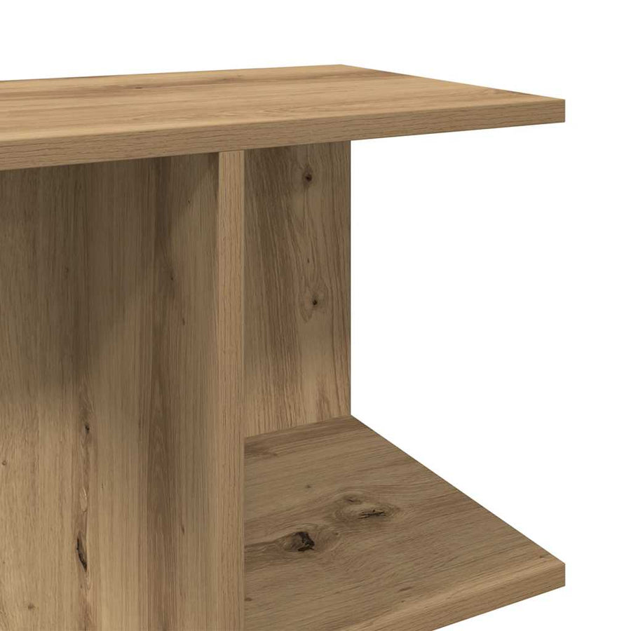 Nachtkastjes 2 st 46,5x29x61 cm bewerkt hout artisanaal eiken