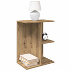 Nachtkastjes 2 stuks 46,5x29x61 cm bewerkt hout eiken