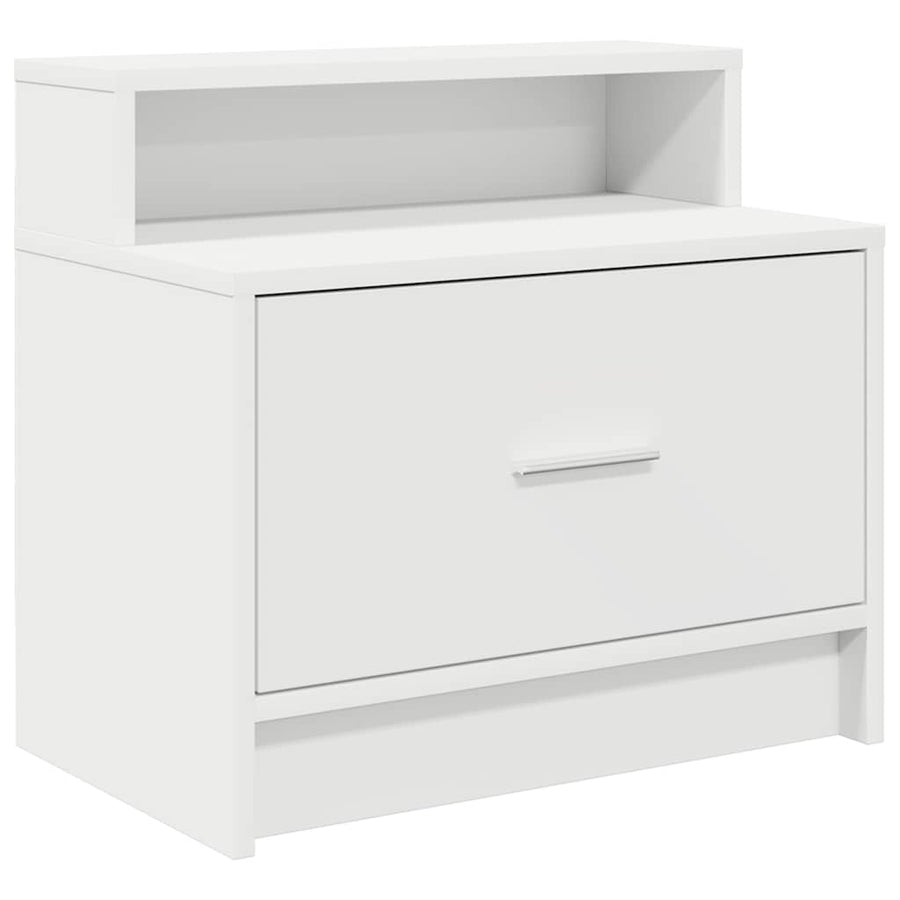 Nachtkastje met lade 51x31x47 cm wit
