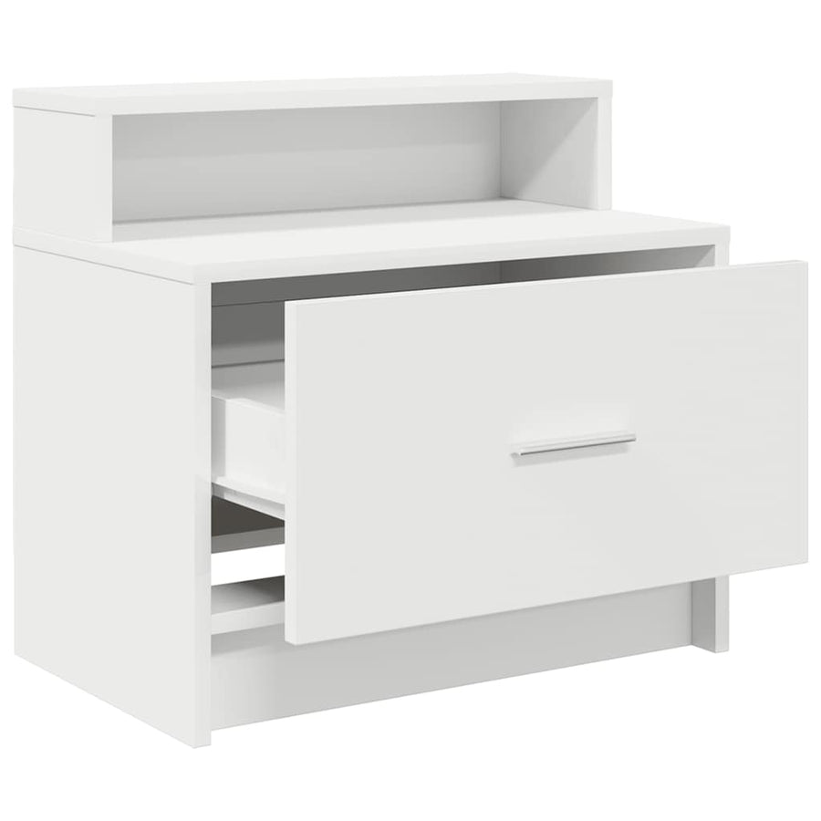 Nachtkastje met lade 51x31x47 cm wit