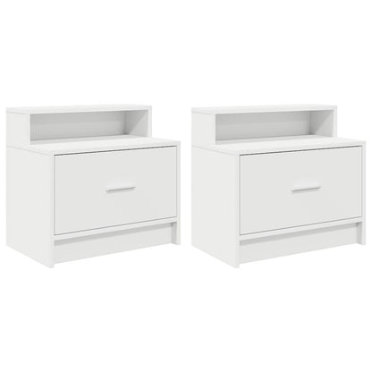 Nachtkastjes 2 st met lade 51x31x47 cm wit