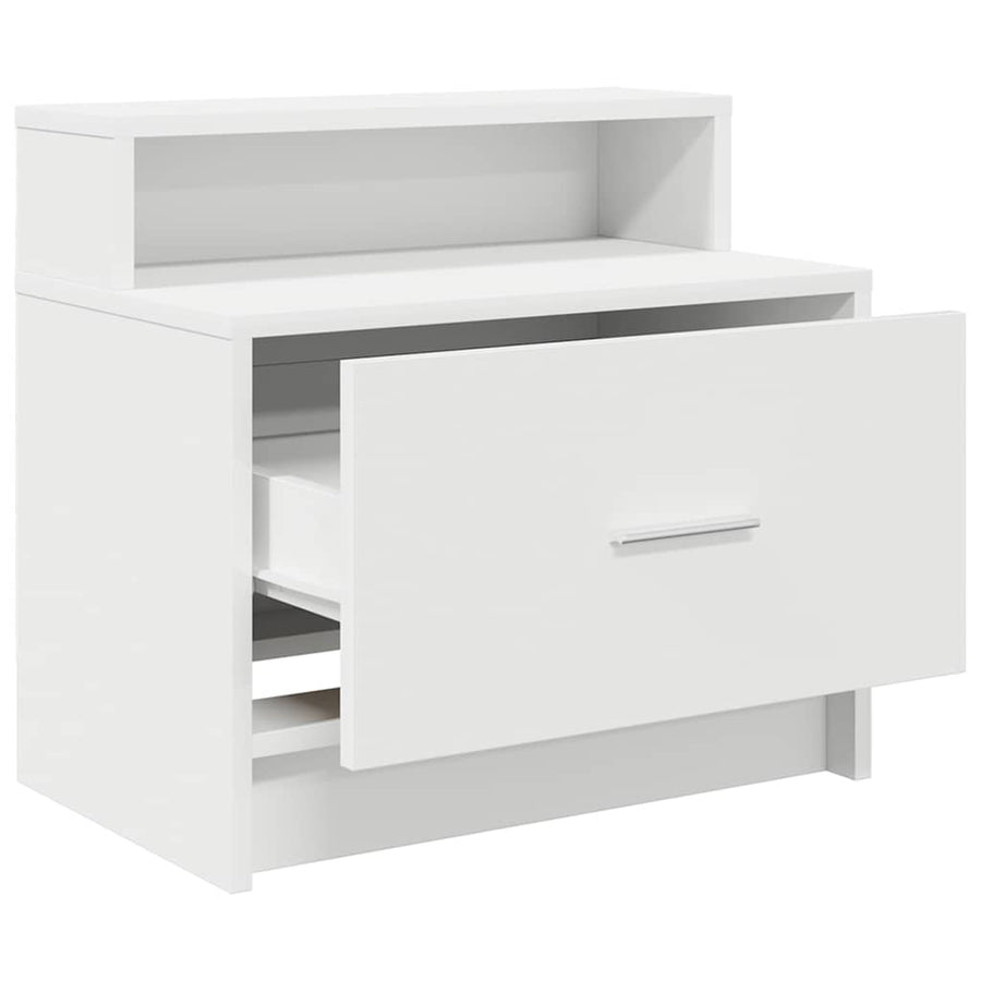 Nachtkastjes 2 st met lade 51x31x47 cm wit