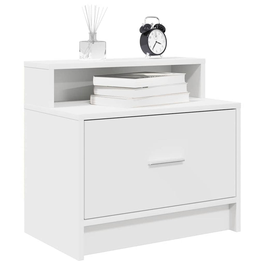 Nachtkastjes 2 st met lade 51x31x47 cm wit