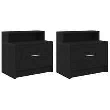 Nachtkastjes 2 st met lade 51x31x47 cm zwart eikenkleurig