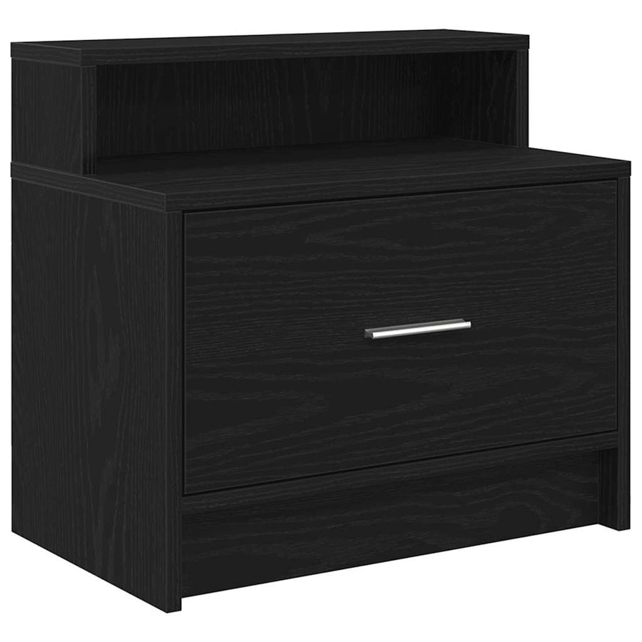 Nachtkastjes 2 st met lade 51x31x47 cm zwart eikenkleurig