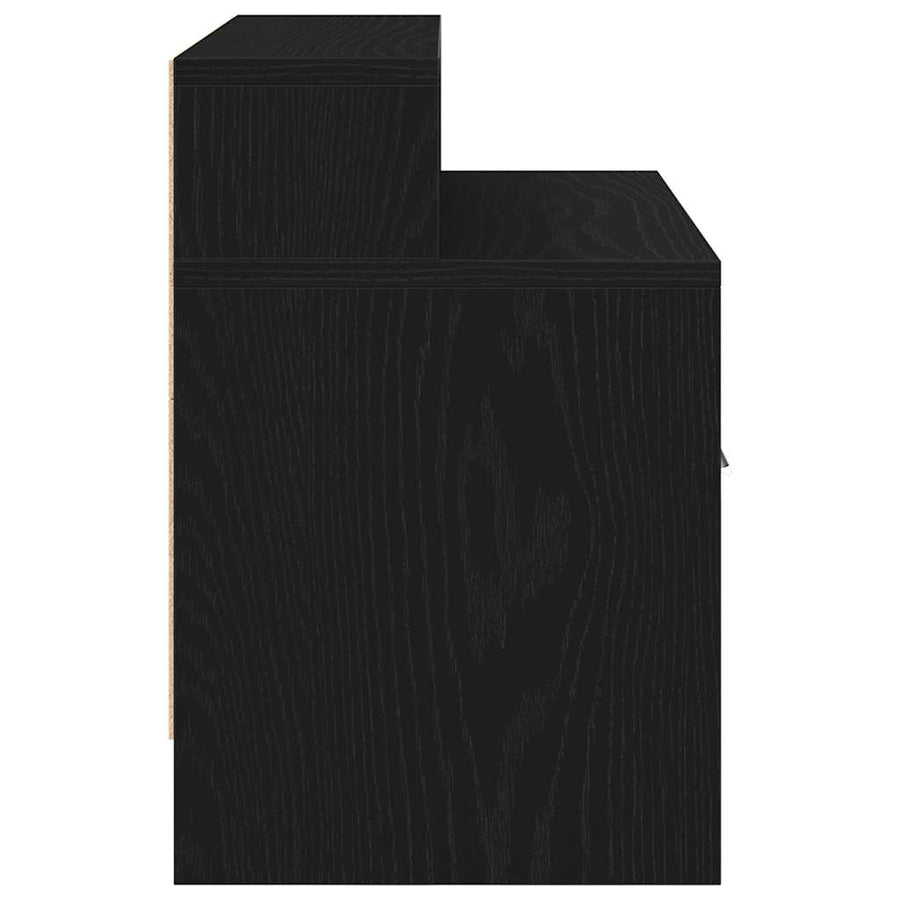 Nachtkastjes 2 st met lade 51x31x47 cm zwart eikenkleurig