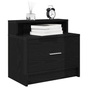 Nachtkastjes 2 st 51x31x47 cm zwart eiken bewerkt hout
