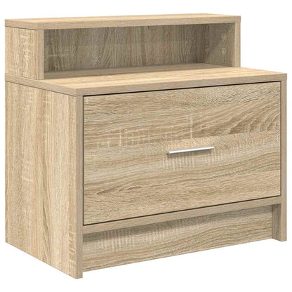 Nachtkastje met lade 51x31x47 cm sonoma eikenkleurig