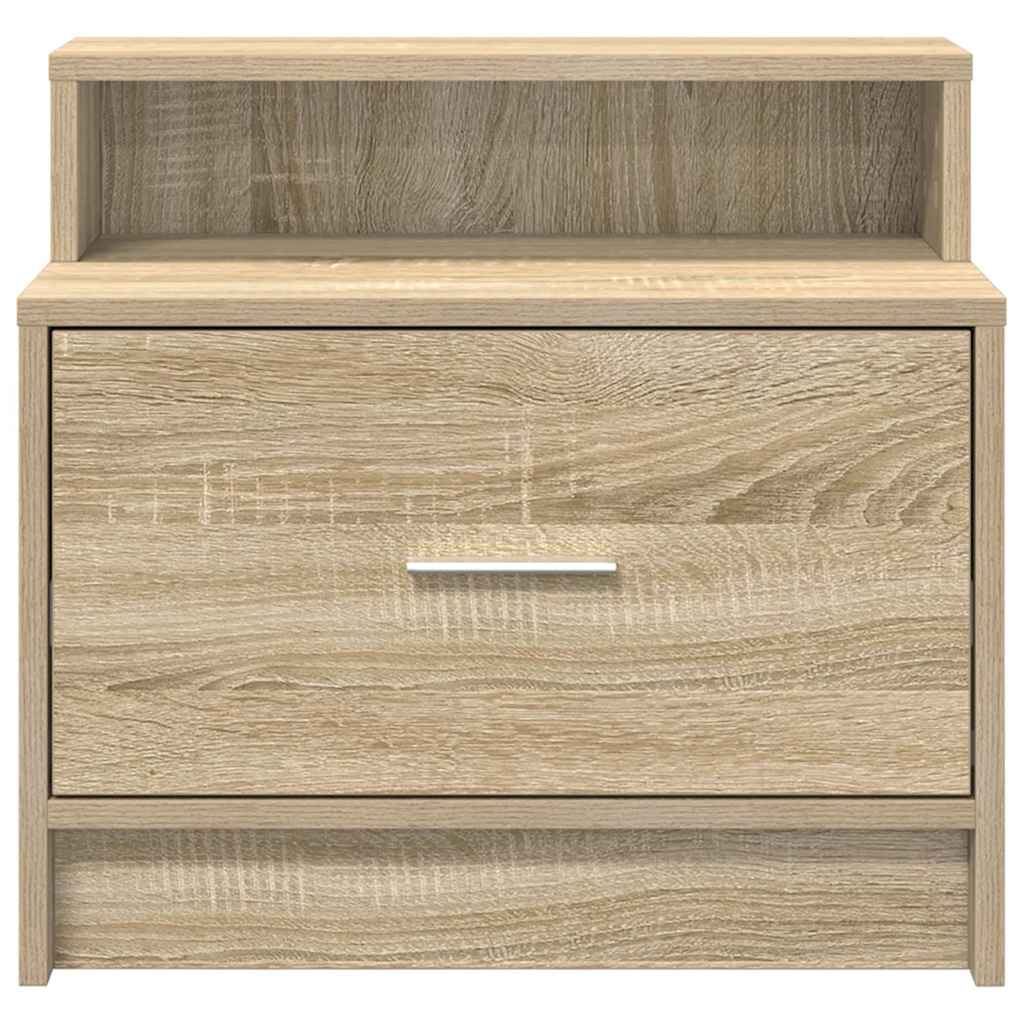 Nachtkastje met lade 51x31x47 cm sonoma eikenkleurig