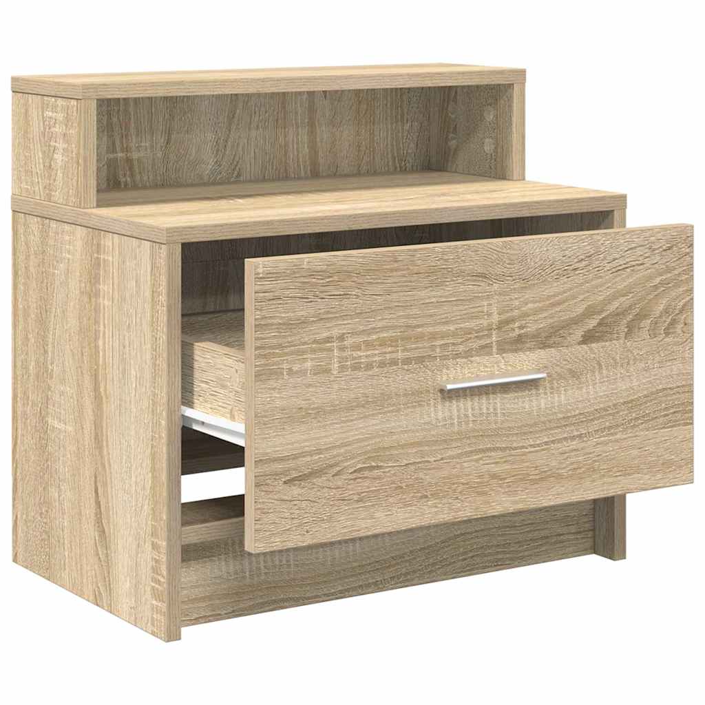 Nachtkastje met lade 51x31x47 cm sonoma eikenkleurig