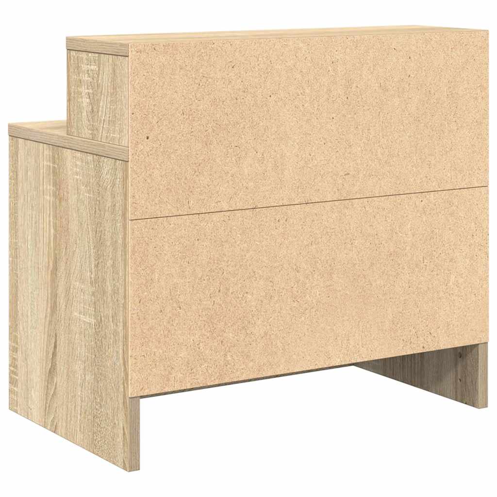 Nachtkastje met lade 51x31x47 cm sonoma eikenkleurig