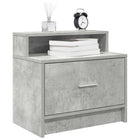Nachtkastje met lade 51x31x47 cm betongrijs