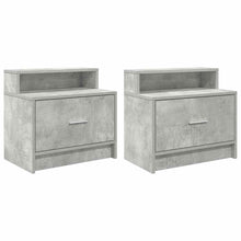 Nachtkastjes 2 st met lade 51x31x47 cm betongrijs