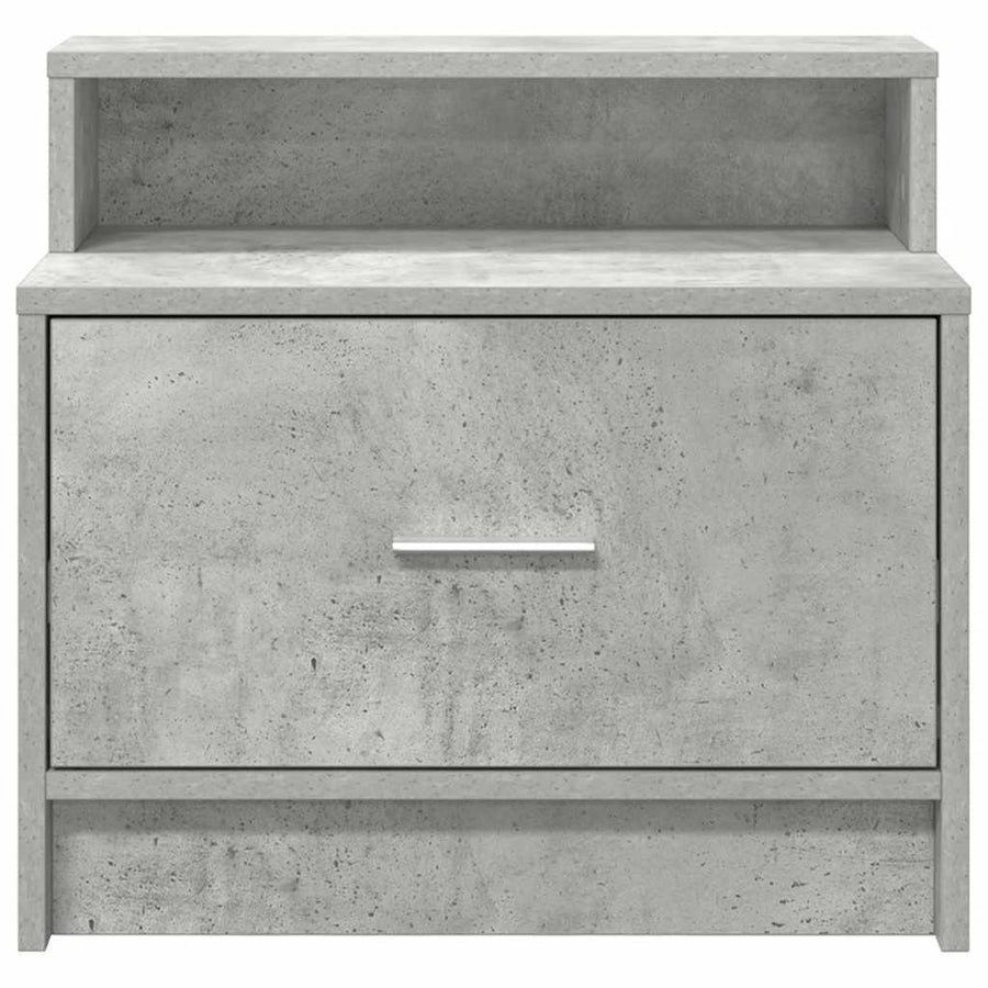 Nachtkastjes 2 st met lade 51x31x47 cm betongrijs