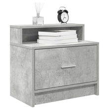 Nachtkastjes 2 st met lade 51x31x47 cm betongrijs