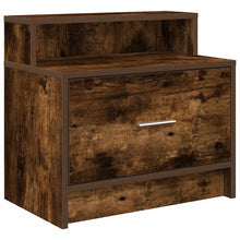 Nachtkastje met lade 51x31x47 cm gerookt eikenkleurig