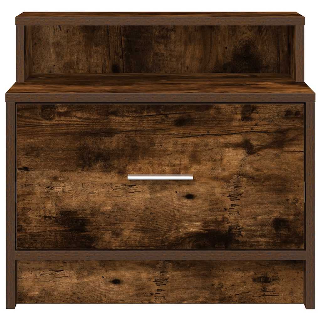 Nachtkastjes 2 st met lade 51x31x47 cm gerookt eikenkleurig