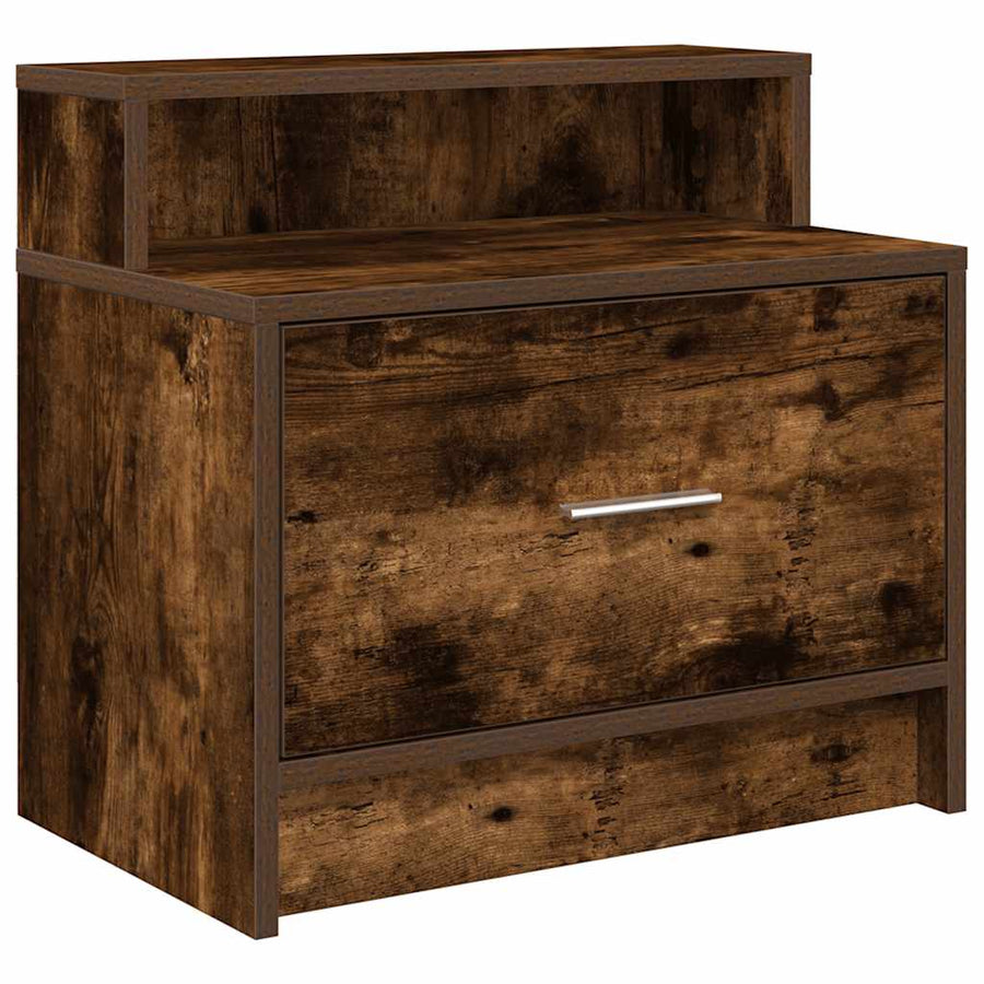 Nachtkastjes 2 st met lade 51x31x47 cm gerookt eikenkleurig